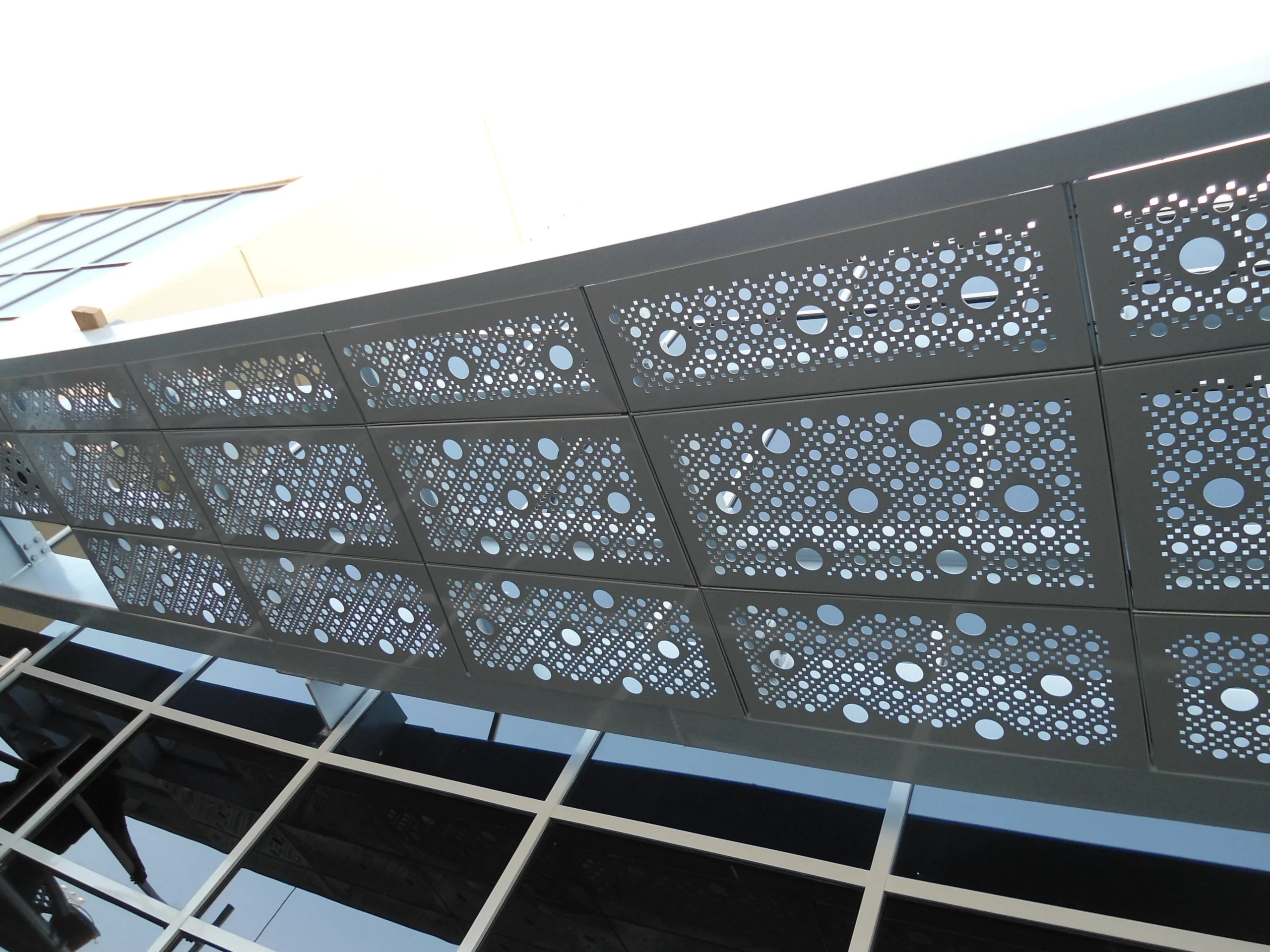 Canopy with perforated panels